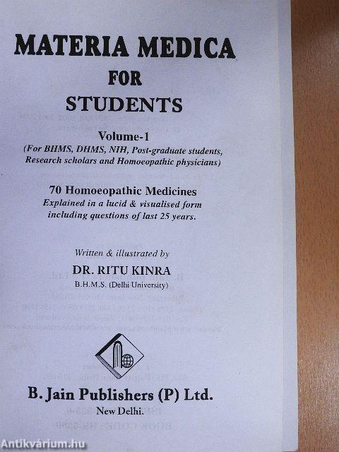 Materia Medica for Students 1.