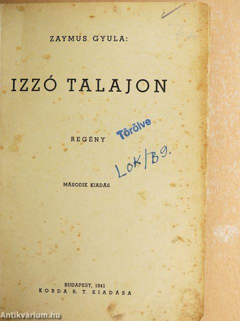 Izzó talajon