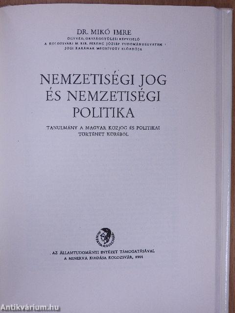 Huszonkét év/Nemzetiségi jog és nemzetiségi politika