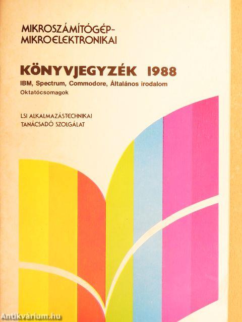 Mikroszámítógép-mikroelektronikai könyvjegyzék 1988