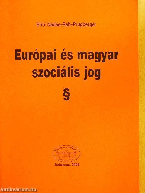 Európai és magyar szociális jog