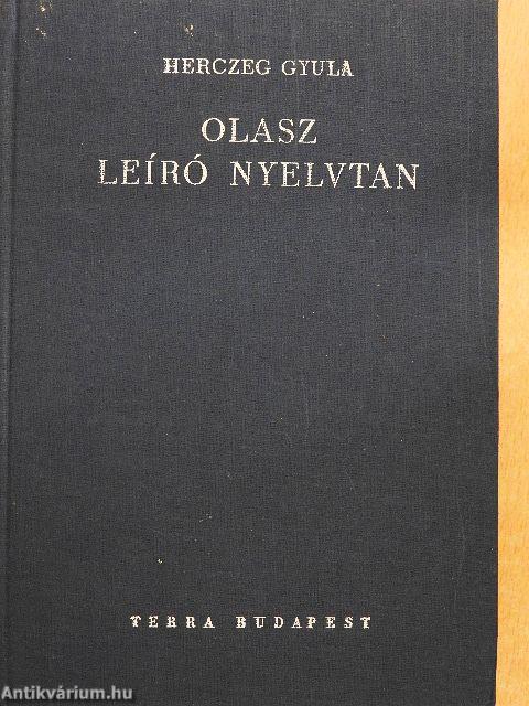 Olasz leíró nyelvtan