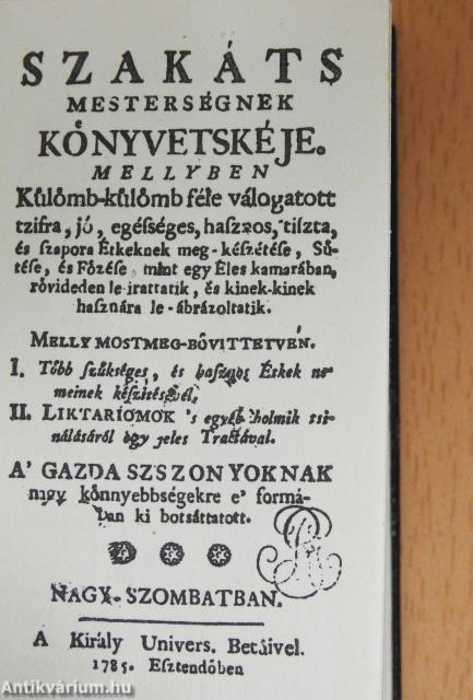 Szakáts mesterségnek könyvetskéje (minikönyv)