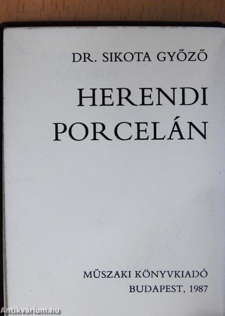 Herendi porcelán (minikönyv) - Plakettel, műanyag védőtokkal