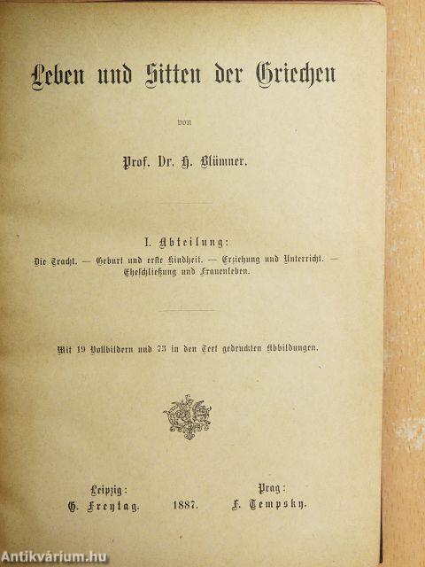 Leben und Sitten der Griechen I. (töredék) (gótbetűs)