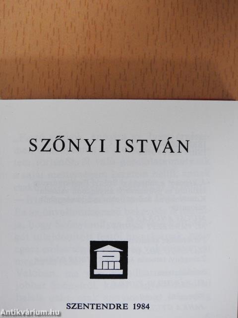 Szőnyi István (minikönyv) (számozott)