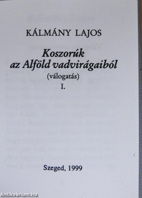 Koszorúk az Alföld vadvirágaiból I-III. (minikönyv)