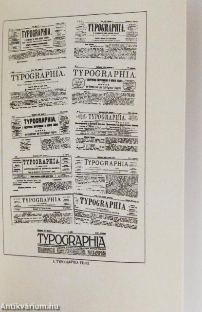 Százéves a Typographia (minikönyv) (számozott)