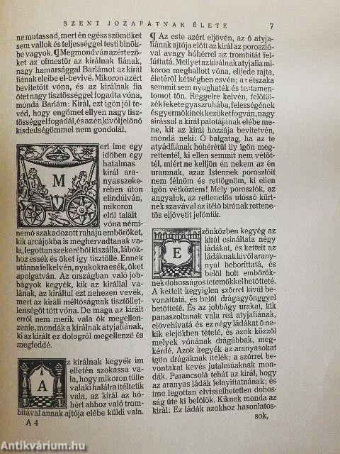 Az Szent Barlám és Szent Jozafát királfi életéről való igön szép legenda