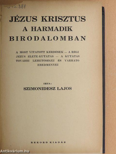 Jézus Krisztus a harmadik birodalomban