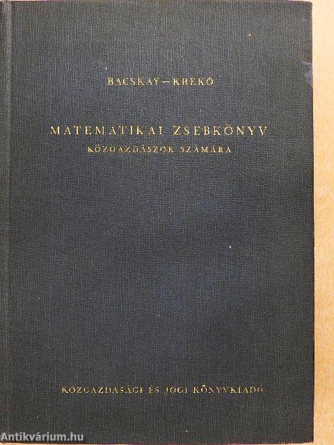 Matematikai zsebkönyv