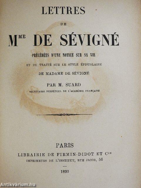 Lettres de Mme de Sévigné