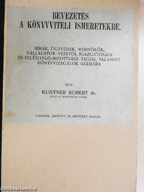 Bevezetés a könyvviteli ismeretekbe
