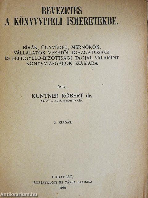 Bevezetés a könyvviteli ismeretekbe