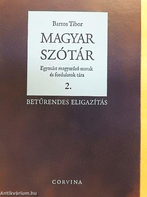 Magyar szótár 2. (töredék)