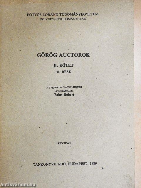 Görög auctorok II/II. (görög nyelvű)