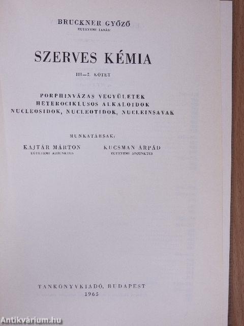 Szerves kémia III/2. (töredék)