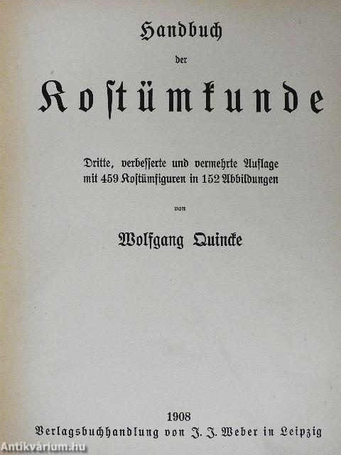 Handbuch der Kostümkunde (gótbetűs)