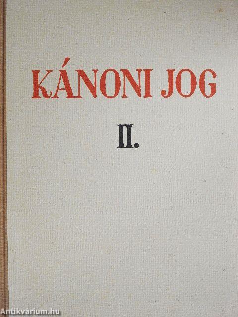 Kánoni jog II.