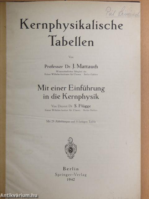 Kernphysikalische Tabellen