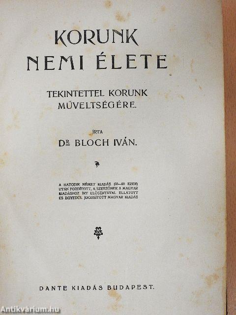 Korunk nemi élete