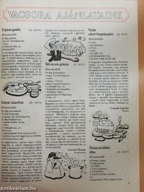 Havi étlap 1991. február