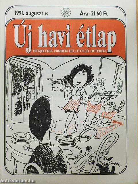 Új havi étlap 1991. augusztus