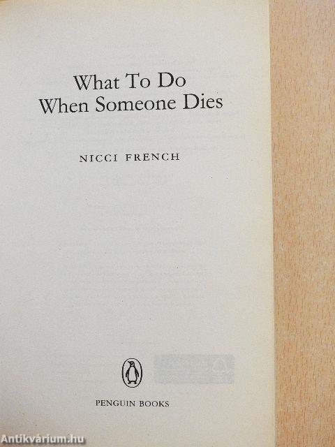 What To Do When Someone Dies