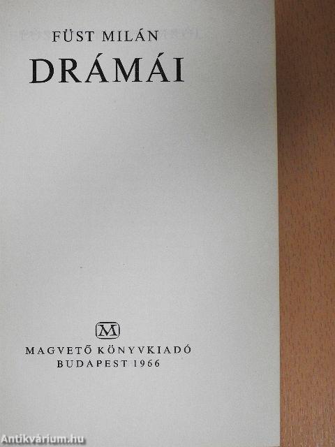 Füst Milán drámái