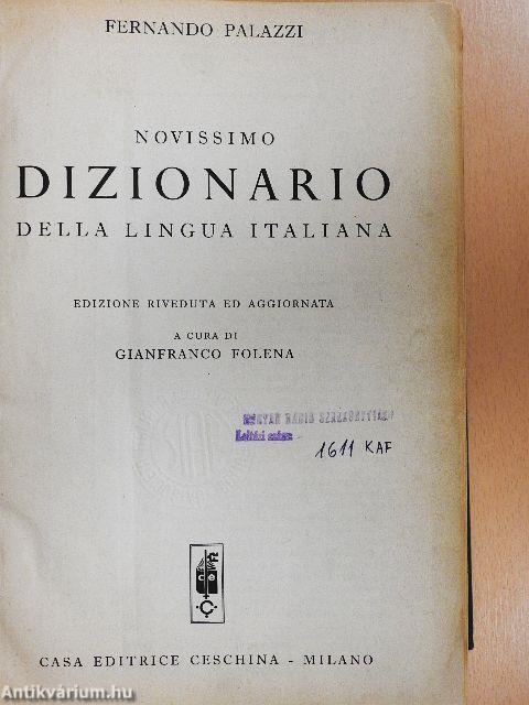 Novissimo dizionario della lingua italiana