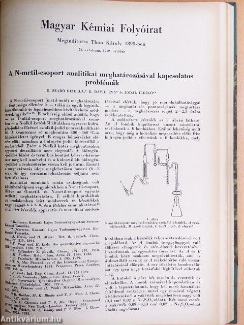 Magyar Kémiai Folyóirat 1972. január-december