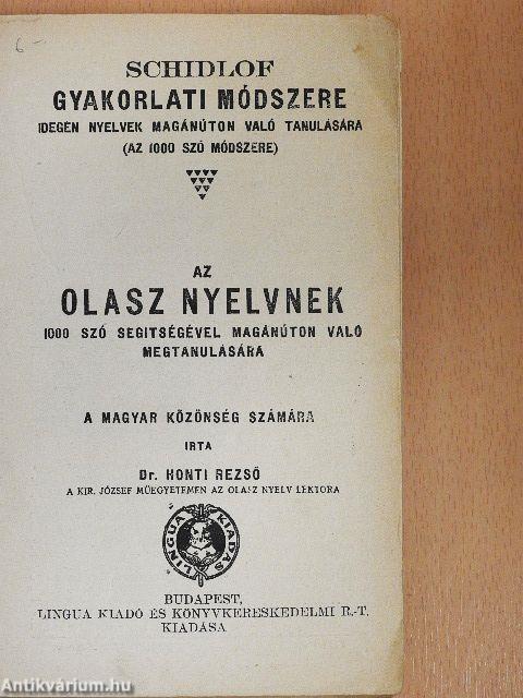 Schidlof gyakorlati módszere - Olasz 1-10. füzet