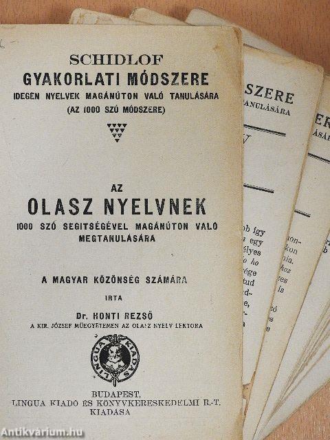 Schidlof gyakorlati módszere - Olasz 1-10. füzet