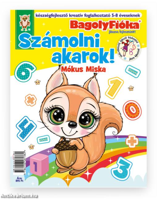 BagolyFióka - Számolni akarok! Mókus Miska Kreatív foglalkoztató füzet