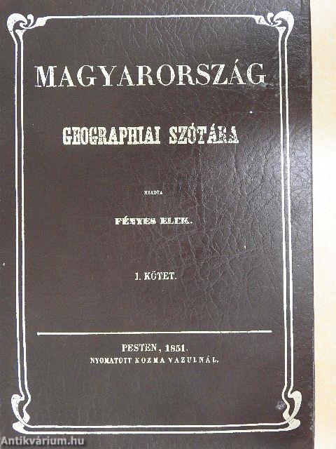 Magyarország geographiai szótára I. (töredék)