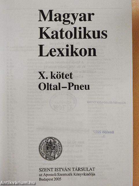 Magyar Katolikus Lexikon X. (töredék)