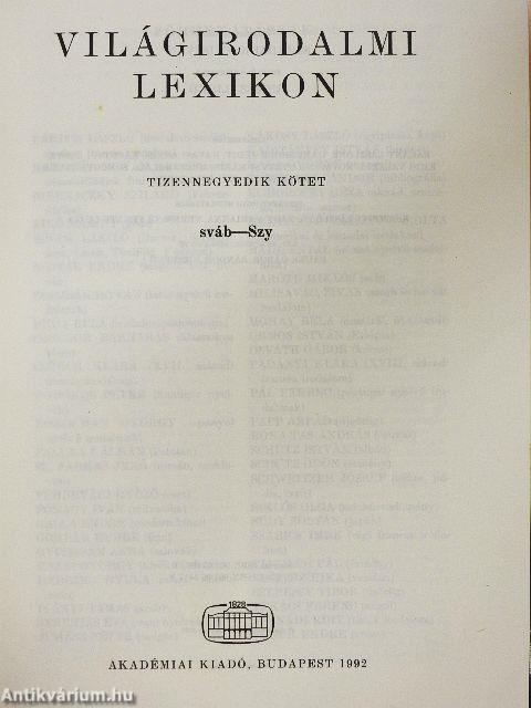 Világirodalmi Lexikon 14. (töredék)