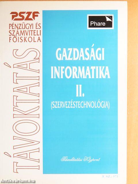 Gazdasági informatika II.