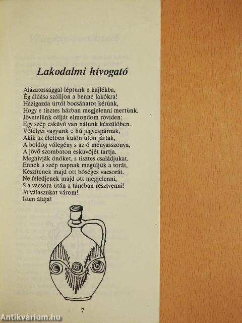 Erdélyi magyar lakodalmi rigmusok (dedikált példány)