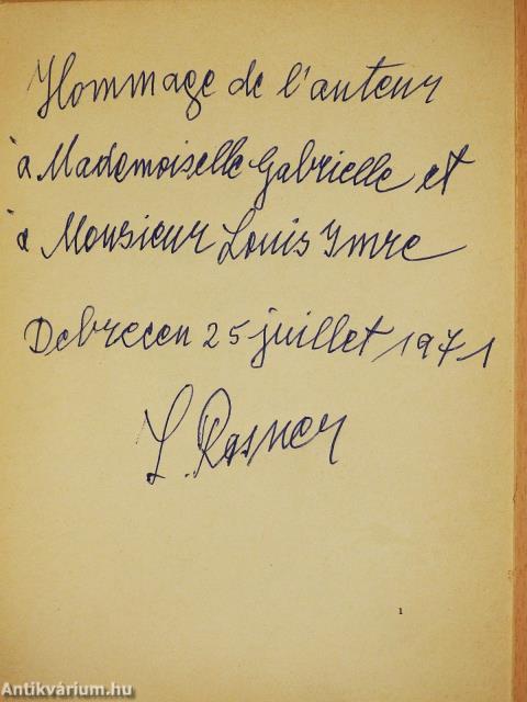 L'Optimiste ou Histoire d'un citoyen Francais (dedikált példány)