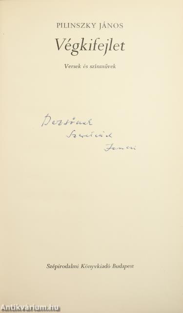 Végkifejlet (dedikált példány)