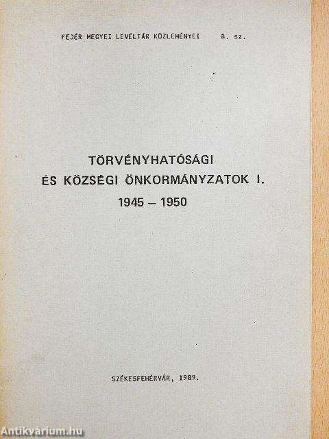 Törvényhatósági és községi önkormányzatok I-VI.