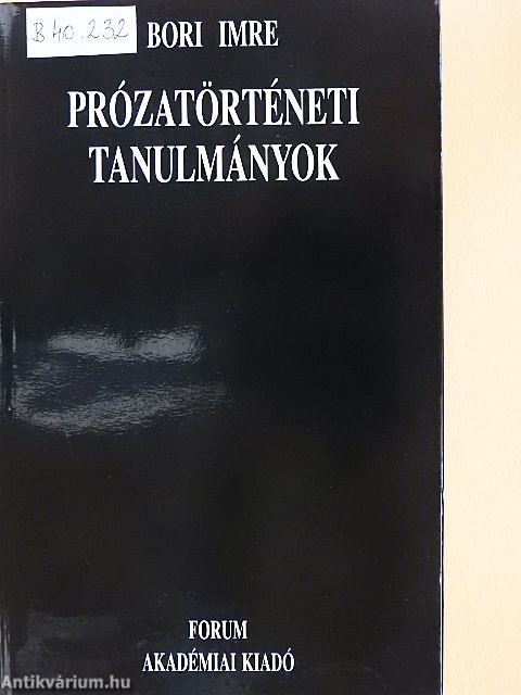 Prózatörténeti tanulmányok