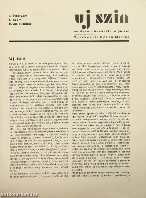Uj Szin 1930 október