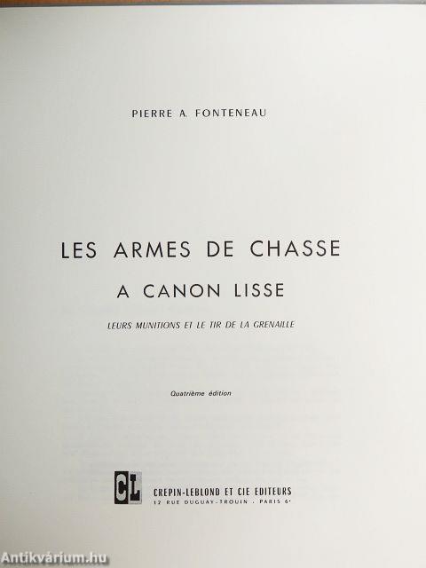 Les Armes de Chasse a Canon Lisse