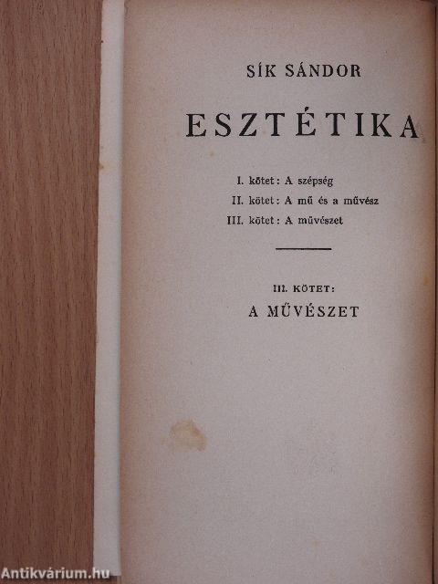 Esztétika I-III.