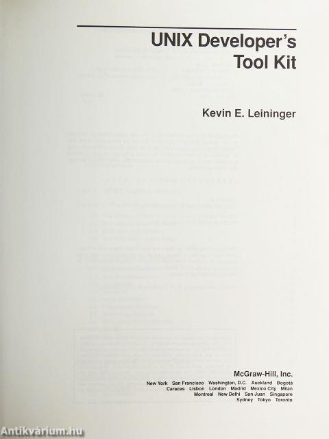 UNIX Developer's Tool Kit