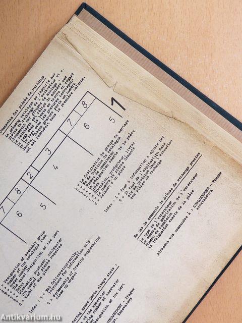 Lánctalpas markoló alkatrész katalógus