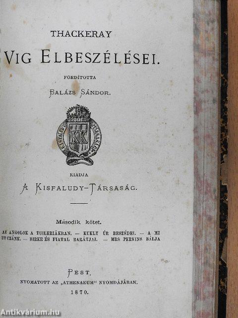 Thackeray vig elbeszélései I-II.