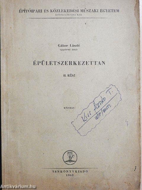 Épületszerkezettan II.